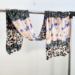 Floral and Animal Print Scarf